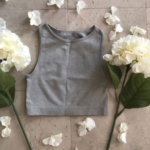 Grey Crop Top